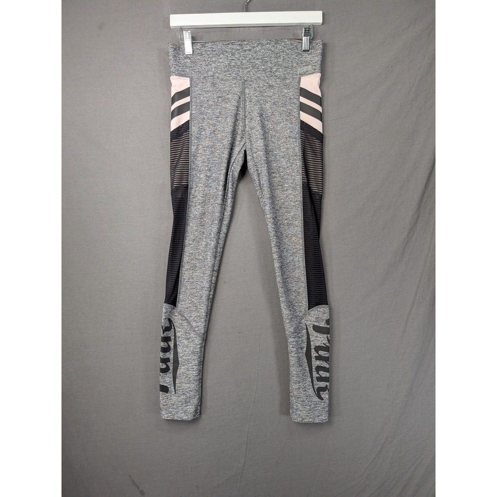 Pink Victoria's Secret Ultimate Gray Space Dye Mesh Leggings Small